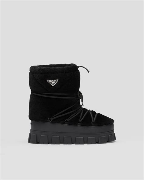 apres ski prada|Black Shearling Après Ski Booties .